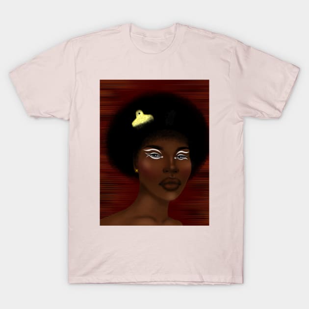 Black Girl Afro T-Shirt by Ahyor